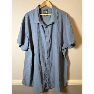Alpine Design Mens Short Sleeve Button Down Shirt‎ XXXLarge blue